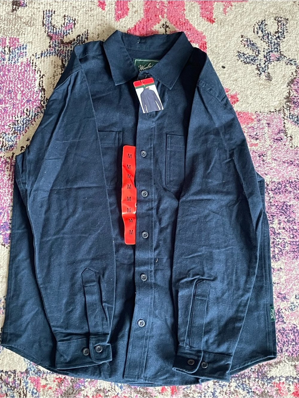 Woolrich Men's Navy Lightweight Button-Up Shirt